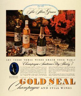 1942 Ad Gold Seal Champagne Wine Three Graces Urbana Sauternes Dry Sherry Drinks   Original Print Ad  