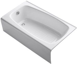 KOHLER K 745 0 Seaforth Bath with Left Hand Drain, White   Freestanding Bathtubs  