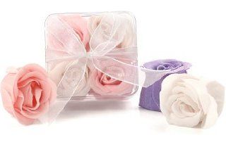 Rose Petal Soap Flower   White Health & Personal Care