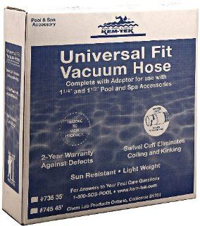Kem Tek 745 Universal Fit Vacuum Hose with Adapter  Swimming Pool Maintenance Kits  Patio, Lawn & Garden