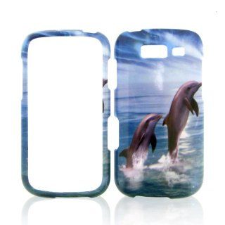 Samsung Galaxy Blaze 4G 4 G T769 T 769 Dolphins on Blue Ocean Design Snap On Hard Protective Cover Case Cell Phone Cell Phones & Accessories