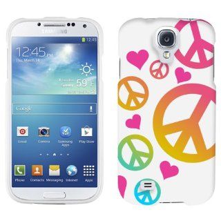 Samsung Galaxy S4 Colorful Love Peace on White Case Cell Phones & Accessories