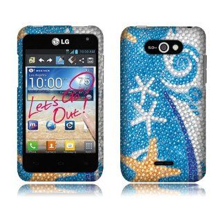 LG Motion 4G MS770 Blue Ocean Wonder Full Diamond Cell Phones & Accessories