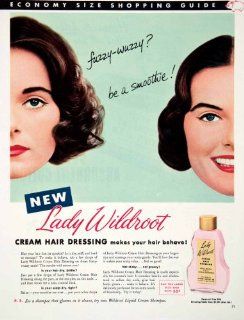 1952 Ad Lady Wildroot Cream Hair Dressing Shampoo Buffalo Tame Smooth Massage   Original Print Ad  