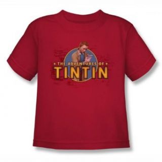 Tintin   Juvy Looking For Clues T Shirt In Red Novelty T Shirts Clothing