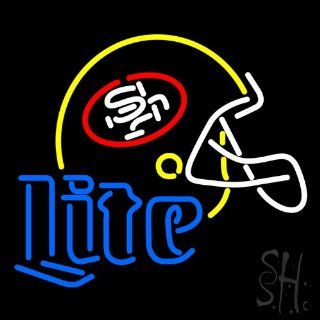 Miller Lite San Francisco Helmet Outdoor Neon Sign 24" Tall x 24" Wide x 3.5" Deep  Business And Store Signs 