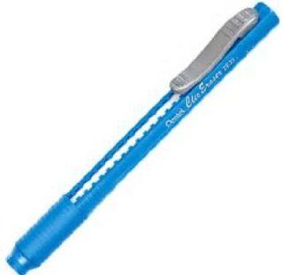Pentel CLIC ZE22 (ZE22 S) CLIC Rectractable Eraser Pen   Sky Blue  Pen Style Erasers 