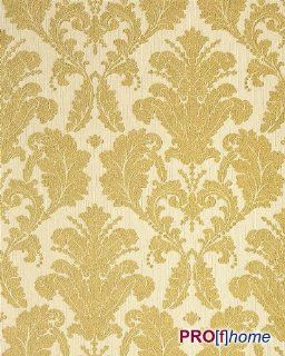 EDEM 752 31 luxury embossed heavyweight vinyl wallpaper baroque damask gold white 5.33 sqm (57 sq ft)  