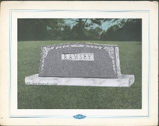 RAMSEY tombstone design #5620 Stone Eternal 1950s Entertainment Collectibles