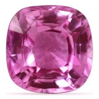 1.29 Carat Loose Pink Sapphire Cushion Cut Jewelry