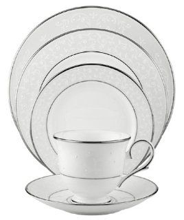 Lenox Opal Innocence Platinum Banded Bone China 5 Piece Place Setting, Service for 1 Dinnerware Sets Kitchen & Dining