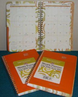 755 200A A0 Day Runner Orange Swirl Academic Weekly/Monthly Planner. Jul.2010 Jun.2011. Size 5 1/2" x 8 1/2"  Monthly Appointment Books And Planners 