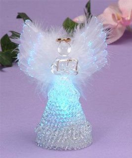 5.25" Height Light Up Angel with Fiber Optic Wings   Book   Collectible Figurines