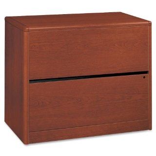 HON 10700 Series 2 drawer Laminate Lateral Files 2 Drawer Lateral File, 36"x20"x29 1/2", Henna Cherry  Lateral File Cabinets 
