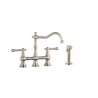 Grohe 20158EN0 Bridge Faucet with Side Spray in Chrome   20158EN0,   Touch On Kitchen Sink Faucets  