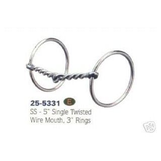 Myhoovesandpaws Twisted Wire Snaffle Mouth Bit Stainless Horse Tack 5 Inch  Sports & Outdoors