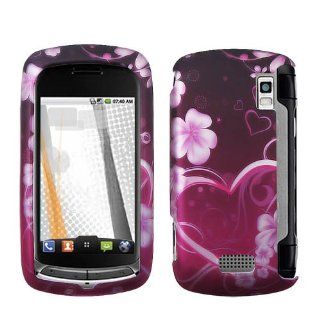 Cell Phone Snap on Cover Fits LG US760 Genesis Exotic Love Rubber US Cellular Cell Phones & Accessories