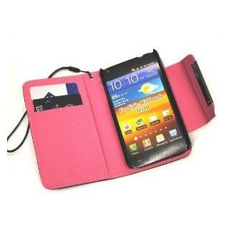 Hot Pink Deluxe Folio Ultra Wallet Leather Case with Credit Card Holder and Magnetic Closure for The Sprint Epic Touch 4G (SPH D710), US Cellular Samsung Galaxy S2 (SCH R760) & The Boost Mobile Samsung Galaxy S2 Cell Phones & Accessories