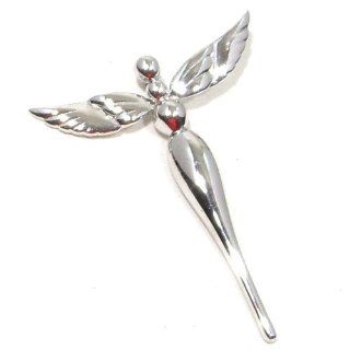 Sterling Silver Angel Wing Cross Pendant with Rhodium Plated   with 18" Italian Sterling Silver Chain TracyQ & Co. Jewelry