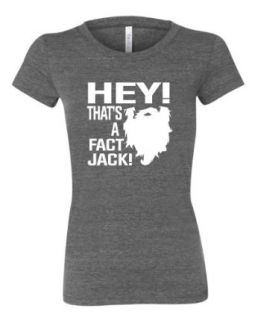 Womens Hey That's A Fact Jack Redneck Duck Hunting Tri Blend Short Sleeved T shirt Novelty T Shirts Clothing