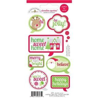 Doodlebug Home For The Holidays 3x6 Quote Stickers