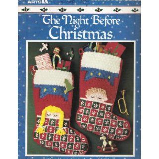 THE NIGHT BEFORE CHRISTMAS 4 Stockings to Crochet (Leaflet #763) Leisure Arts Anne Halliday Books