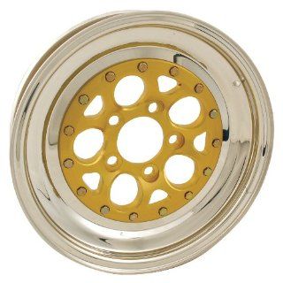 Weld Racing Magnum Drag 2.0 (Series 786) Polished Rim with Gold Anodized Center   15 X 3.5 Inch Wheel Automotive