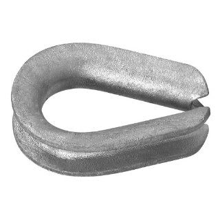 Campbell 765 G Heavy Wire Rope Thimble for 1/2"   9/16" Rope Diameter, Hot Rolled, Mild Steel, Galvanized