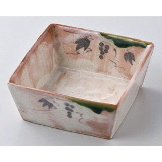 Japanese Ceramic Bowl Shino grapes angle large [9.5cm x 9.5cm x 4.1cm] kgr044 102 787 Kitchen & Dining
