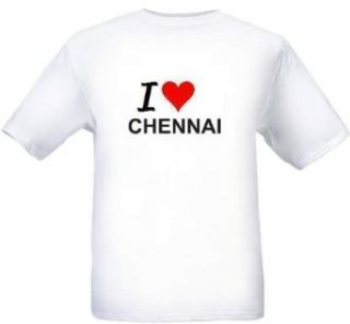 I LOVE CHENNAI   City series   White T shirt Clothing