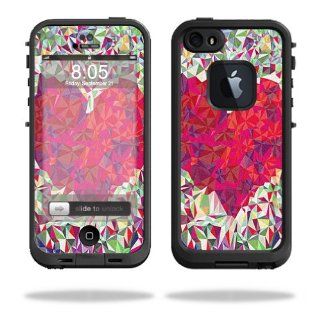MightySkins Protective Vinyl Skin Decal Cover for LifeProof iPhone 5 / 5S Case fre Case Sticker Skins Stained Heart Cell Phones & Accessories