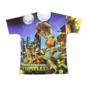 Tmnt Teenage Mutant Ninja Turtles Boys Allover Logo Shirt 2xl (18) Clothing
