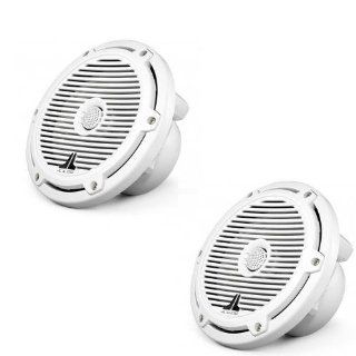 M770 TCX CG WH   JL Audio 7" Tower Marine Coaxial Speakers White with Classic Grills