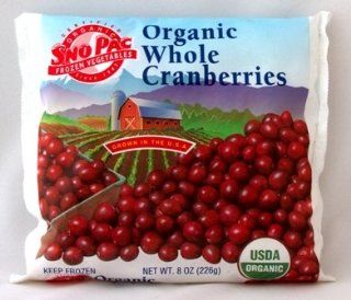 Organic Frozen Whole Cranberries, 8 oz. Bag  Beef  Grocery & Gourmet Food