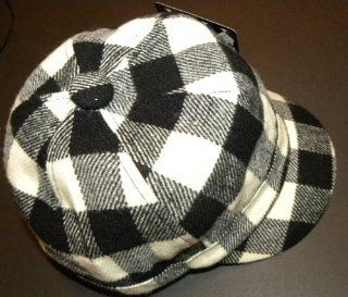 New Disney Theme Park Exclusive Graphic Edge Black & Off White Bone Plaid Checked Hat Cap Womens Girls Rhinestone Mickey Ear Head Bling Glitz Crystal  Other Products  