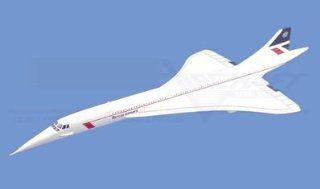 Concorde, British Airways, 18"L Airplane Model Toy. Mahogany Wood Model Aircraft Scale 1/135 Toys & Games