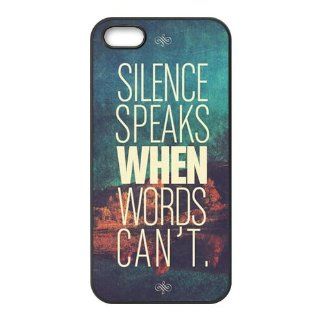 First Design Funny James Shankle   quotes just speak when words can't RUBBER iphone 5 Durable Case Cell Phones & Accessories