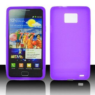 Purple Soft Silicone Gel Skin Cover Case for Samsung Galaxy S2 S II AT&T i777 SGH i777 Attain i9100 Cell Phones & Accessories