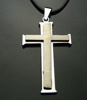 SALE OUT Limited STOCK 2014 model TF799  Black & Silvertone Cross Alloy Pendant String Necklace Health & Personal Care