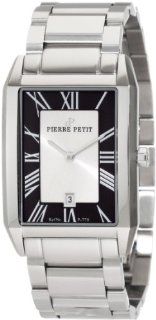 Pierre Petit Men's P 778C Serie Paris Rectangular Stainless Steel Bracelet Date Watch at  Men's Watch store.