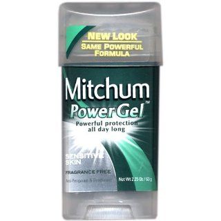 Mitchum PowerGel Fragrance Free Anti Perspirant Deodorant Sensitive Skin 2.25 oz (2 Pack) Health & Personal Care