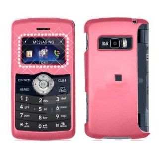 Hard Plastic Snap on Cover Fits LG VX9200 enV3 Solid Pink (Rubberized) with White Diamond Verizon (does NOT fit LG Env2 VX9100) Cell Phones & Accessories