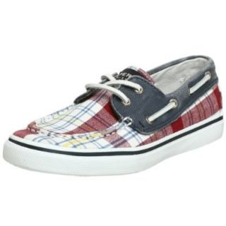 Sperry Top Sider Little Kid/Big Kid Bahama Boat Shoe, White/Red Plaid/Navy, 1 M US Little Kid Shoes