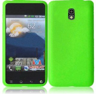 For LG US780 Silicone Jelly Skin Cover Case Neon Green Accessory Cell Phones & Accessories