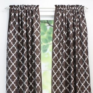 Chooty & Co. Decade Cocoa Embroidered Rod Pocket Curtain Panel   Curtains