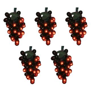 Vickerman 100 Light Red Grape Cluster Set   Christmas Lights