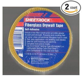 USG J 781C Sheetrock Fiberglass Drywall Tape Small Roll, 75' Length x 1 7/8" Width (Pack of 2) Wall Surface Repair Products