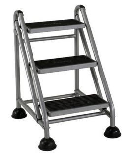 Cosco 3 Step Rolling Commercial Step Stool   Step Stools