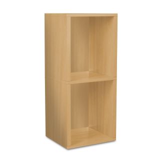 Way Basics Double Cube Tall   Cedar   Bookcases