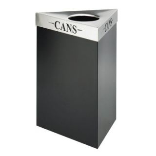 Safco Trifecta 15 Gallon Waste Receptacle Black Recycling Bin   Recycling Bins